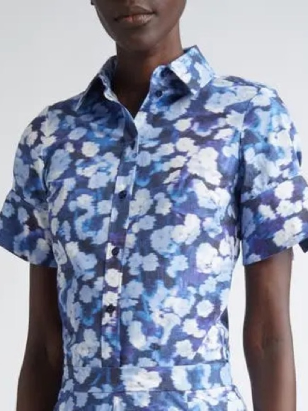 ERDEM Floral Print Cotton Poplin Shirt size 6
